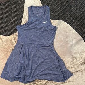 Nike Women's Heathered Blue Dry Fit Tennis Dress